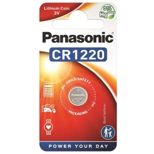 Батарейка Panasonic літієва CR1220 блістер, 1 шт., CR-1220EL/1B UA